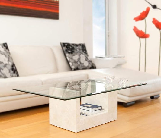 Tempered Glass Table Top 42 Inch Square Beveled Edge Clear Surface 1/2 Inch Thick for Home Office or Outdoor Furniture by Fab Glass and Mirror