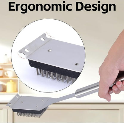 16.5 Inch Grill Brush and Scraper, Heavy Duty BBQ Grill Cleaning Brush for All Grills