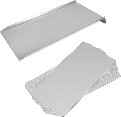 BCA006 Drip Tray Heat Baffle & BAC410 Liners Kit for Traeger Drip Pan Grill Replacement Parts Pro SER 34 Accessories, Eastwood 34, Texas Elite 34, Texas Elite, Limited Edition, Texas Pro,BBQ075 BBQ100