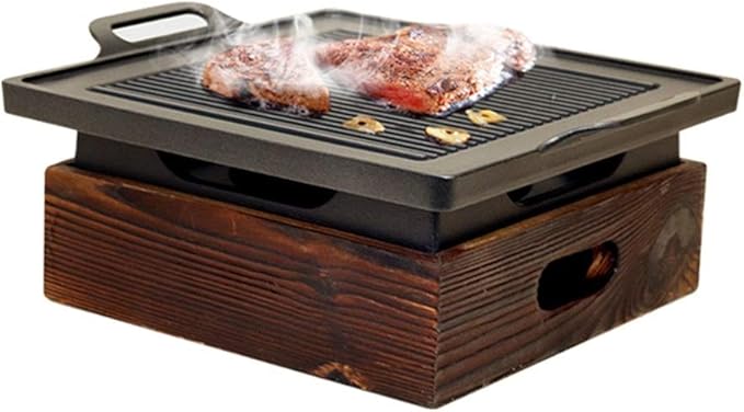Portable Charcoal Grill for Camping BBQ Grills, Outdoor Barbecue Grill for Family Picnics, Compact Charcoal BBQ Oven with Non-Stick Cooking Surface,A-1