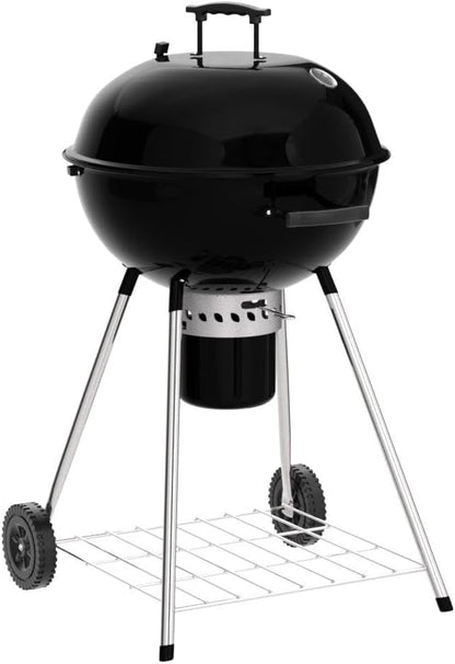 Sophia & William 22-inch Kettle Charcoal Grill with Thicken Chromeplated Grate, High-capacity Ash Catcher for Outdoor Picnic BBQ Patio Camping, Black