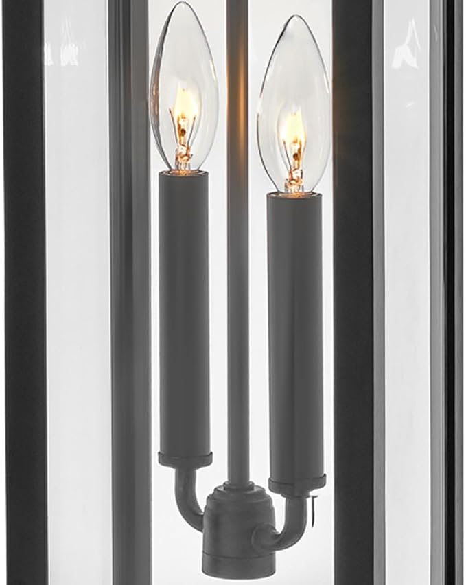 Hinkley Winthrope Large Outdoor Wall Mount Lantern, Black Finish