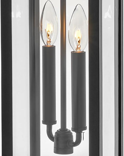 Hinkley Winthrope Large Outdoor Wall Mount Lantern, Black Finish