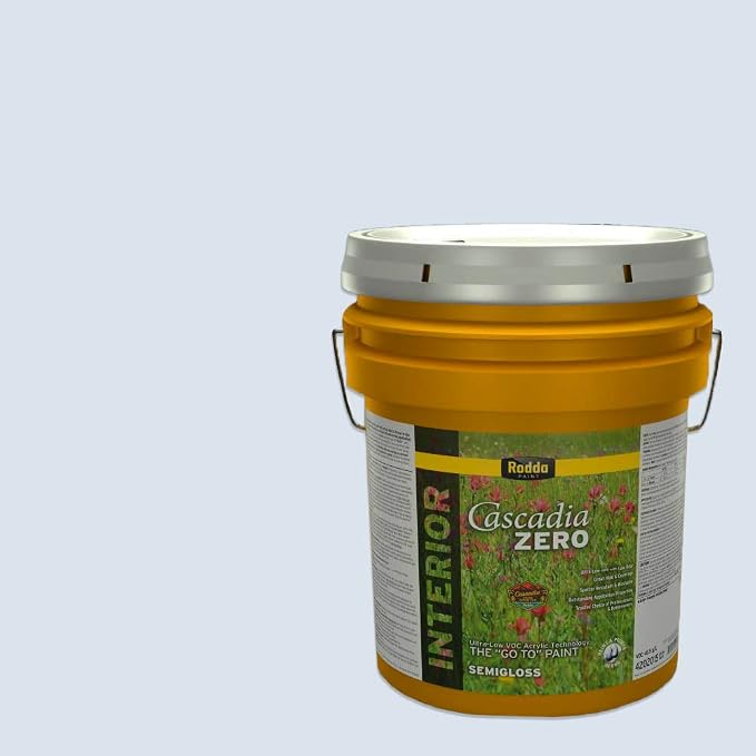 Rodda Paint CASCADIA ZERO Interior Semi-Gloss Paint & Primer in One, 5-Gallon, Cool Sky
