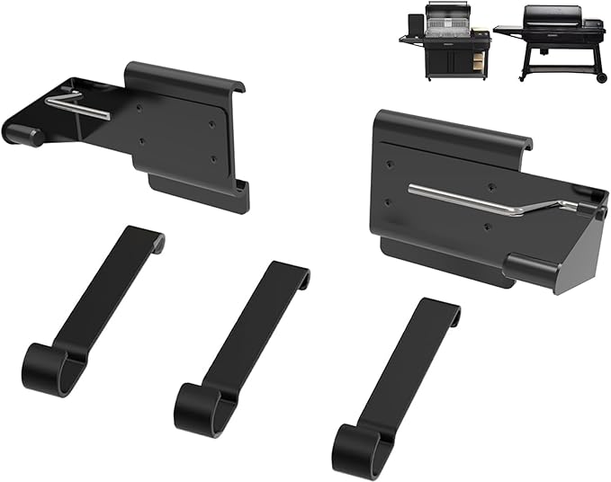 BAC644 Paper Towel Roll Holder for Traeger Grills P.A.L. Pop-And-Lock Roll Rack, Traeger Ironwood, Timberline, Flatrock Grills, BAC614 Adjustable Holder &BAC643 Hook for Traeger Pal Accessories