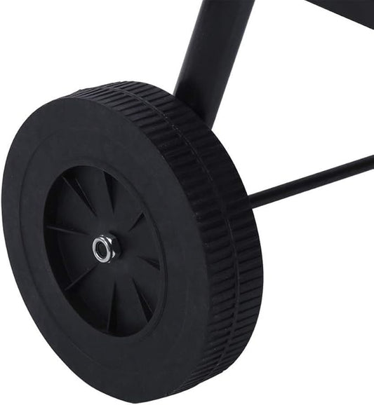 Portable Charcoal Grill with Wheels, Stainless Steel Outdoor Barbecue Grill for Camping BBQ, Non-Stick Easy Clean Charcoal Grills BBQ Smoker for Hiking Picnic,A-1