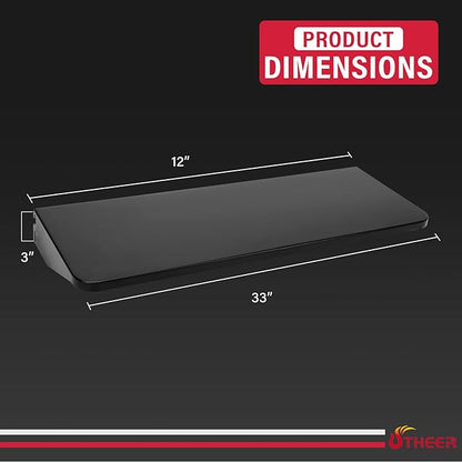Utheer Folding Front Shelf for Traeger Pro 780 and Ironwood 885, BAC442 Grill Accessory 32.9" x 11.5", Heavy-Duty Steel Table Supports 60 LBS, Foldable Prep & Storage Station for BBQ Tools & Food