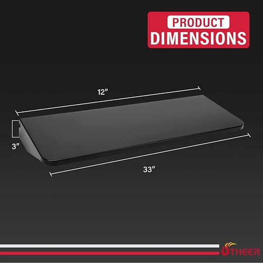 Utheer Folding Front Shelf for Traeger Pro 780 and Ironwood 885, BAC442 Grill Accessory 32.9" x 11.5", Heavy-Duty Steel Table Supports 60 LBS, Foldable Prep & Storage Station for BBQ Tools & Food