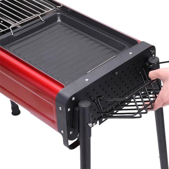 Portable Charcoal Grill for Camping BBQ Grills, Outdoor Barbecue Grill with Folding Design, Lightweight and Stable Support,78 * 32 * 80Cm-D