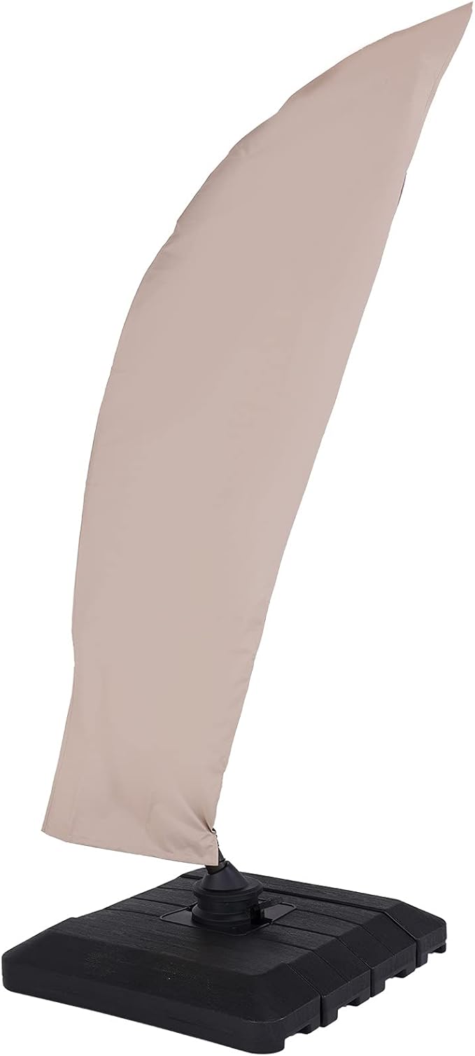 Grand Patio Deluxe Patio Umbrella Cover for 9 to 12 FT Offset Umbrella with Curved Cantilever and Straight Pole, Waterproof Cantilever Umbrella Cover with Zipper, Weather-resistant, Beige