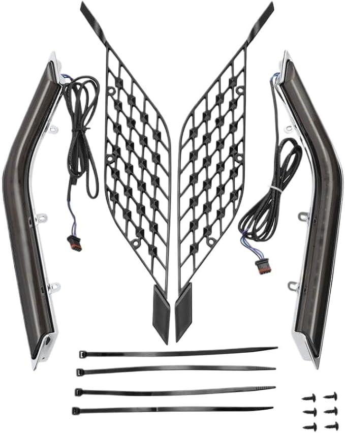 LED Radiator Grill Panel Light Compatible With Goldwing 1800 GL1800 Tour 2018 2019 2020 2021 2022 2023 2024(Smoke Lens)