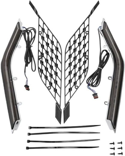 LED Radiator Grill Panel Light Compatible With Goldwing 1800 GL1800 Tour 2018 2019 2020 2021 2022 2023 2024(Smoke Lens)