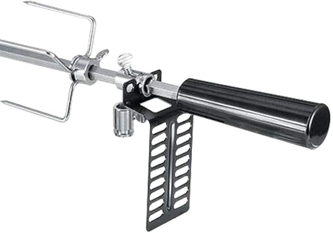 Electric BBQ Grilling Rotisserie Spit Roaster Charcoal Motor Rod Kit with Meat Forks for Pig Chicken Beef Battery Type