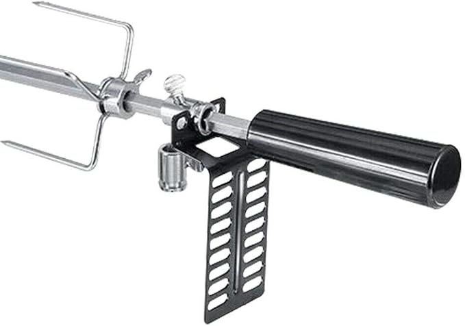 Battery-Powered Rotisserie Grill Kit 360 Rotating Grill BBQ Rotisserie Home Adjustable Stainless Steel Rotisserie Electric Grill for Most Gas Grills, Includes Spit & Motor