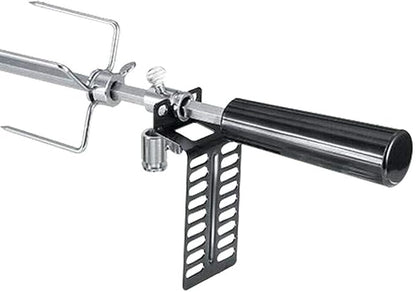 Battery-Powered Rotisserie Grill Kit 360 Rotating Grill BBQ Rotisserie Home Adjustable Stainless Steel Rotisserie Electric Grill for Most Gas Grills, Includes Spit & Motor