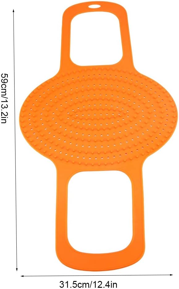 Heat Resistant Turkey Lifter, Silicone Roasting Rack Non Stick, Food Grade Silicone Non Stick Turkey Lifter with Anti Scald Feature Turkey Lifter for Roasts (Orange)