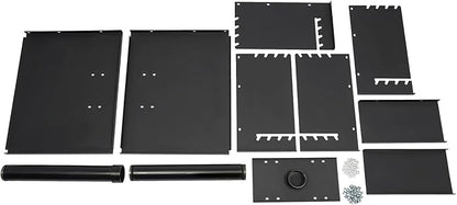 Heavy-Duty Steel Park-Style Charcoal BBQ Grill for Camping, Outdoor Cooking, Backyard, Patio, Camp Grilling Barbecues 40 x 26 Inch