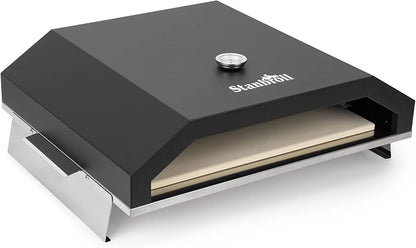 Stanbroil Pizza Oven Attachment for Blackstone 36 Inch Griddle | 17.7" x 13.7" Pizza Stone, Side Panels & Temperature Gauge, Outdoor Pizza Cooking Upgrade