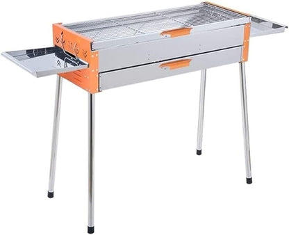 Foldable and Portable Portable Barbecue Grill Stainless Steel Charcoal Folding Tabletop Outdoor Heat Resistant