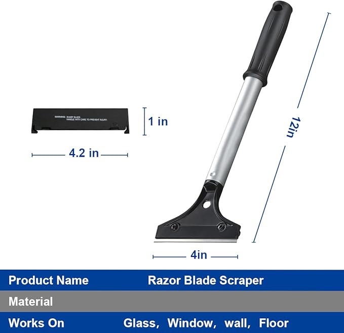 CELOX Grill Scraper, Kitchen Scraper for Cleaning Griddle with Long Handle