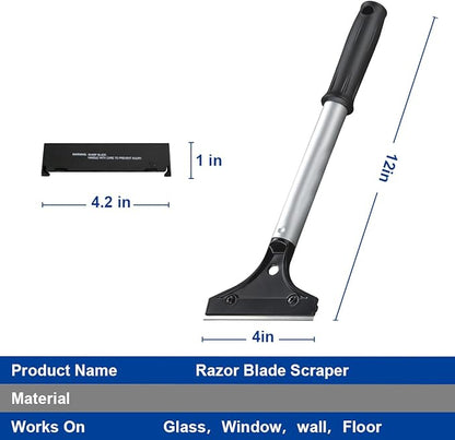 CELOX Grill Scraper, Kitchen Scraper for Cleaning Griddle with Long Handle