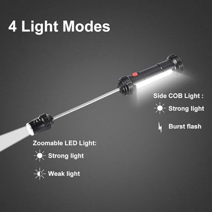 Grilling Outdoor Barbecue Lights Barbeque Rechargeable Battery Bright Flexible Smoker Fixture Outside Gooseneck Lamp for Lighting Night with USB & Magnet Base