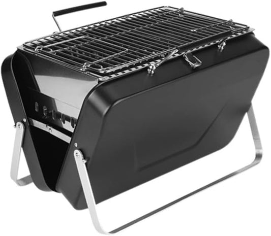 Charcoal Grill Outdoor BBQ Grill Stainless Steel Charcoal Barbecue Grill Portable Folding BBQ Tools for Garden BBQ Grill(Black)