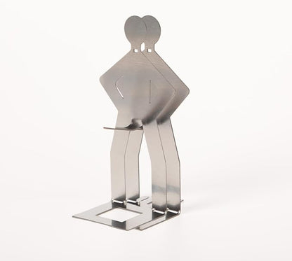 2 PCS Funny BBQ Stand Man Hot Dog Holder-Reusable Stainless Steel Hotdog and Sausage Stand-Portable Hot Dog Roaster-BBQ Grill Accessories-Ideal for Novelty Party and Camping Gifts