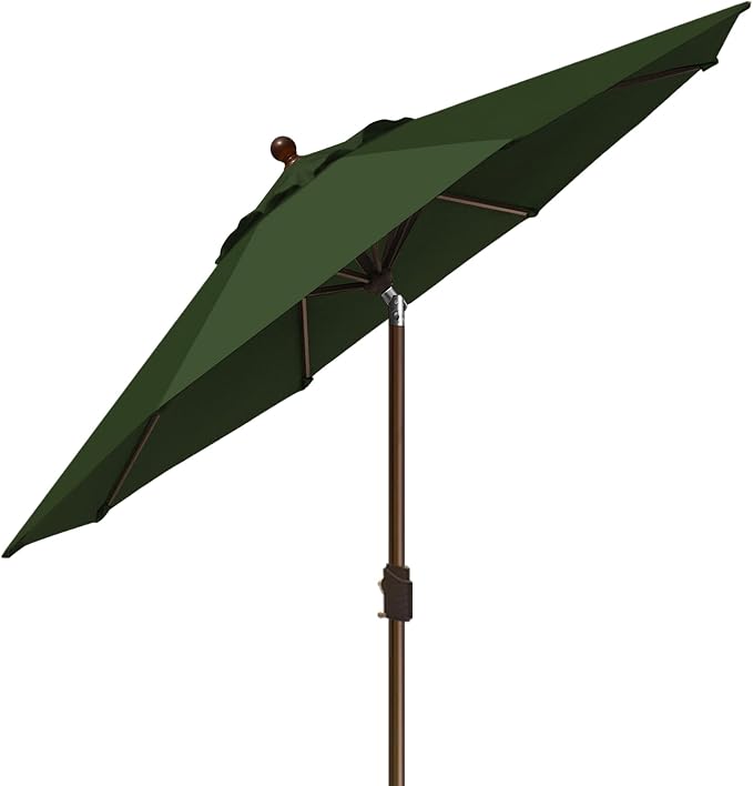 EliteShade USA 10-Year-Non-Fading 9Ft Market Patio Umbrella, UPF 50+ UV Protection Performance Sun Umbrella, Heavy Duty Commercial Grade Outdoor Table Umbrella with Crank & Tilt, Windproof Vented Top for Garden, Pool, Deck and Outdoor Playsets, Fern