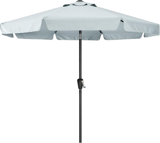 ABCCANOPY 10Ft Outdoor Patio Umbrella Garden Table Umbrella Market Umbrella with Tilt Adjustment and Crank for Garden, Deck, Backyard and Pool, 8 Sturdy Ribs, Ash Gray