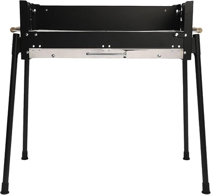 Barbecue Charcoal Grill, 27.56 * 15.75 * 9.25in Charcoal Grill Height Adjustable Barbecue Grill Outdoor Cooking Grills Portable Bbq Tool Kits with Seasoning Board for Outdoor Cooking Barbecue Picnics