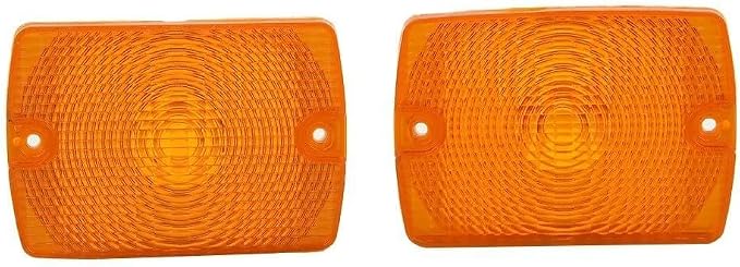 Front Grill Indicator Lights Smoked Amber for Jeep for wrangler YJ 1987-1995 Corner Lamp Replacement