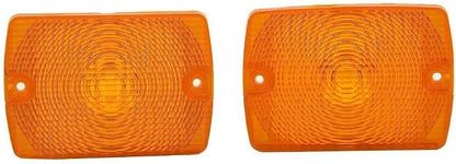 Front Grill Indicator Lights Smoked Amber for Jeep for wrangler YJ 1987-1995 Corner Lamp Replacement