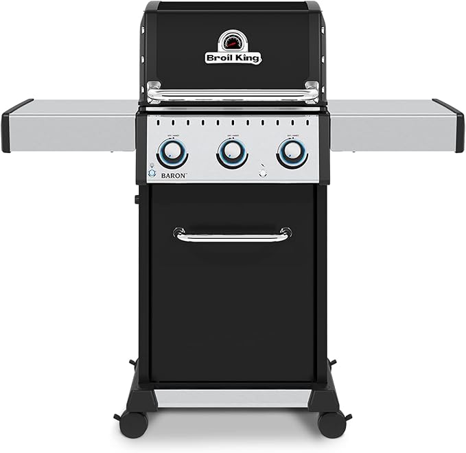 Broil King 874214 Baron 320 Pro, Liquid Propane (LP), Stainless Steel, Black