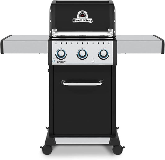 Broil King 874214 Baron 320 Pro, Liquid Propane (LP), Stainless Steel, Black