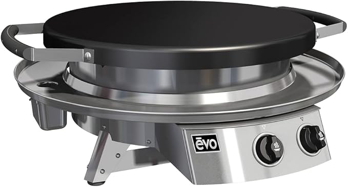 Evo Professional Series Tabletop Gas Grill (10-0021-LP), Seasoned Steel Cooktop, Propane