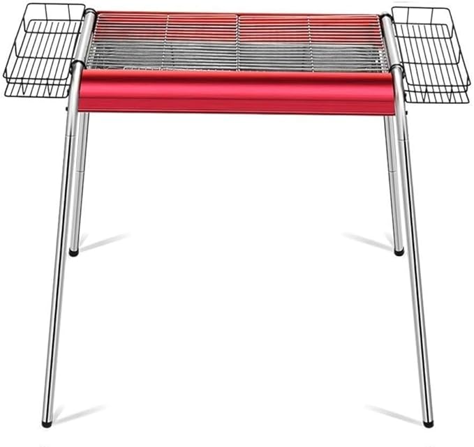 Portable Charcoal Grill Stainless Steel BBQ Grill for Outdoor Camping Picnics, Compact Camping BBQ Grills and Outdoor Barbecue Grill for Travel Beach Backyard,A-R?d