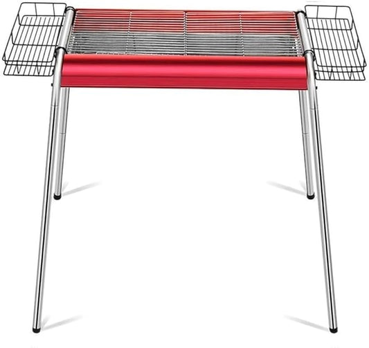 Portable Charcoal Grill Stainless Steel BBQ Grill for Outdoor Camping Picnics, Camping BBQ Grills & Outdoor Barbecue Grill,A-R?d