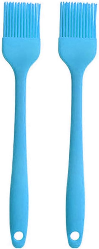 Silicone Oil brush, for BBQ Kitchen Cooking Baking and Grilling (2 PCS,blue)