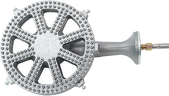 COOKAMP Cast Iron Propane Burner Head with Brass Fitting Orifice (SH16RH - DIY Burner & Regulator)