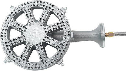 COOKAMP Cast Iron Propane Burner Head with Brass Fitting Orifice (SH16RH - DIY Burner & Regulator)
