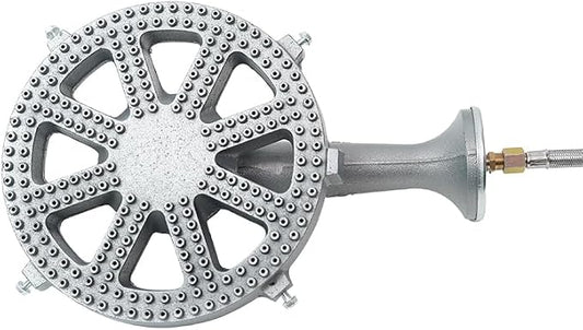 COOKAMP Cast Iron Propane Burner Head with Brass Fitting Orifice (SH16RH - DIY Burner & Regulator)