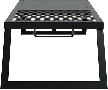 Portable Charcoal Grill Foldable Camping BBQ Grill for Outdoor Cooking Garden Backyard Patio Lightweight Alloy Steel Compact Design 26.77 x 11.81 x 6.69 in