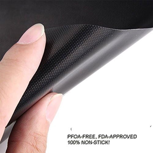 LOOCH Copper Grill Mat Set of 5 Non-Stick BBQ Mats Reusable Easy Clean | Non-stick copper BBQ mats for gas charcoal electric grills oven safe reusable dishwasher safe high heat resistant rust-proof