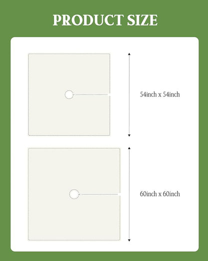 QueenKer Outdoor Tablecloth with Umbrella Hole, Farmhouse Wine Red White Stripe Square Tables Waterproof Tabletop Collection for Patio, Garden, Picnic, Camping, Dining 54 x 54 inch