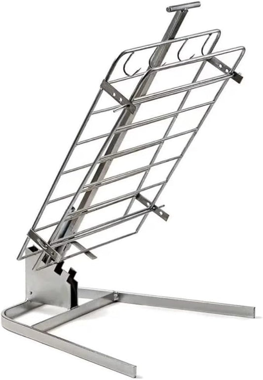 Argentine Asado Cross - Asador Criollo Estaca with Adjustable Base, Asado a la Cruz, BBQ Grill, Robust Design, Argentina grill outdoor, Includes Rotatable Cross, Durable Iron Construction