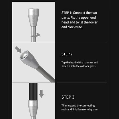 Portables Camping Light Poles Regulable Fishing Hanging Light Fixing Stand for Outdoor BBQ Fishing Trip