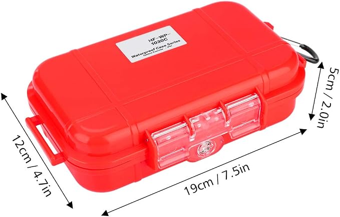 Waterproof Storage Box, Durable Shockproof Airtight Waterproof Case with Removable Rubber Pads for Outdoor Camping Boating Survival Gear