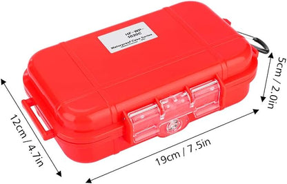 Waterproof Storage Box, Durable Shockproof Airtight Waterproof Case with Removable Rubber Pads for Outdoor Camping Boating Survival Gear