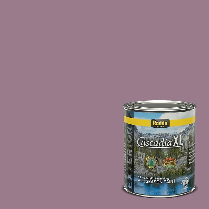 Rodda Paint CASCADIA XL Exterior Satin Paint & Primer in One, Quart, Majestic Plum